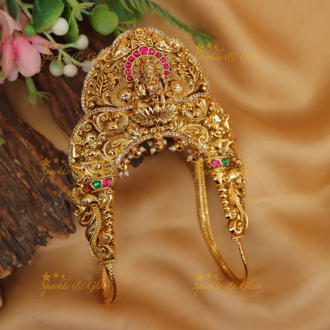 Mahalakshmi Lotus Vanki – Gold Elegance Redefined