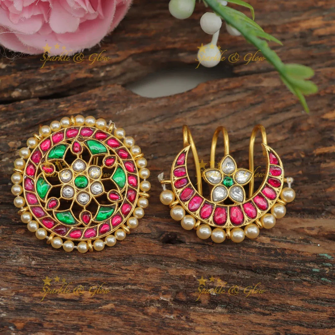 Exquisite Jadau Kundan Hair Accessories for Weddings