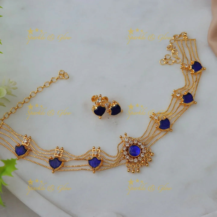 Kerala Palaka Necklace & Earrings Festive Set