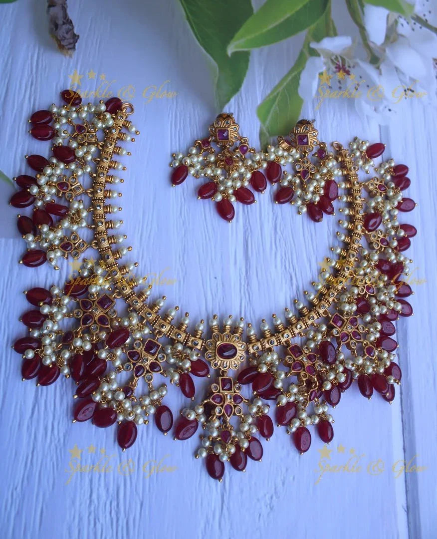 Non idol kemp stones flower gutta pusalu - Gold Pink - Sparkle and Glow