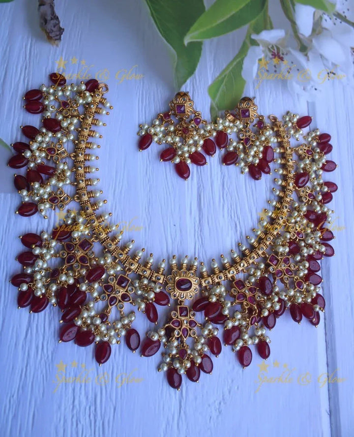 Non idol kemp stones flower gutta pusalu - Gold Pink - Sparkle and Glow
