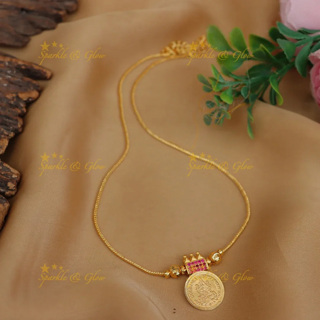Kerala Gold Lakshmi Coin Necklace - Festive & Elegant
