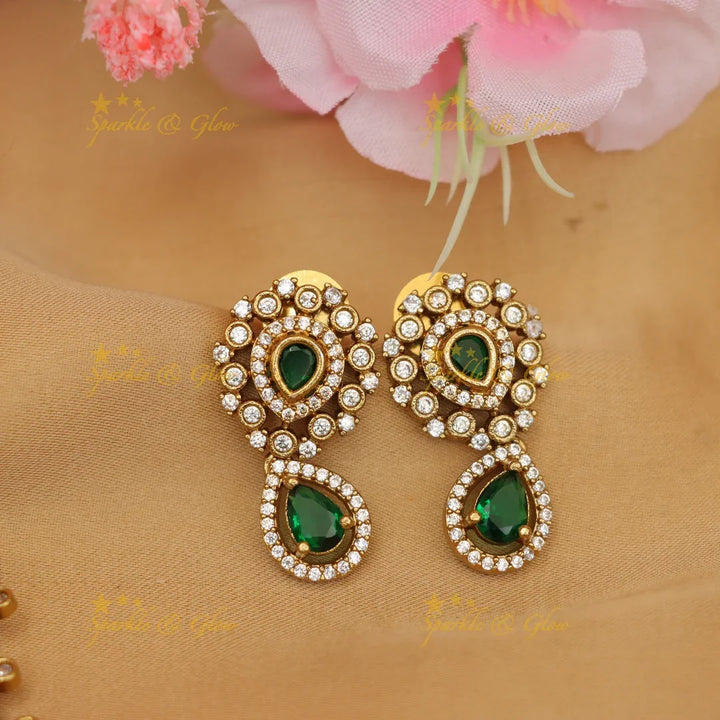 Exquisite American Diamond & Oval Stone Jewelry