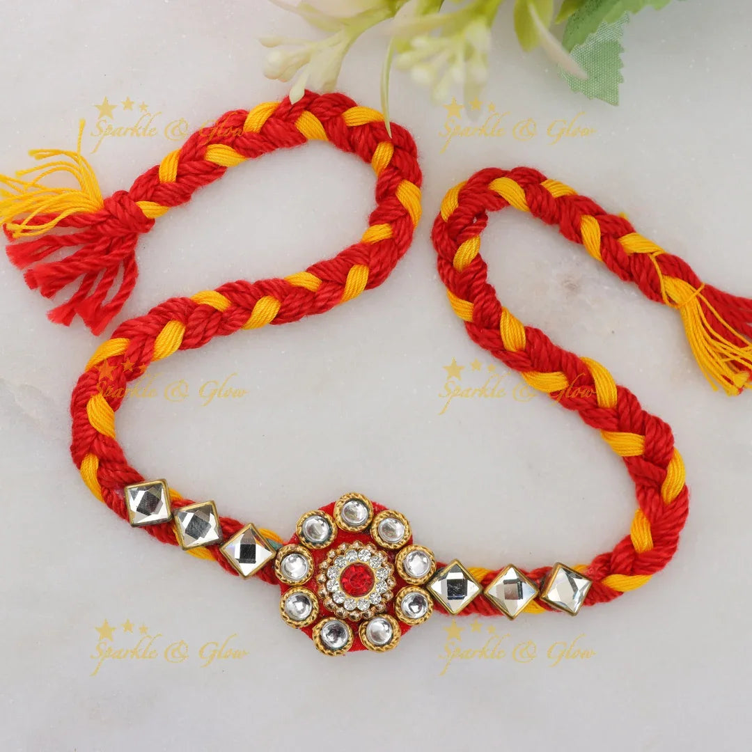 Stunning Kundan Rakhi for Raksha Bandhan 2023