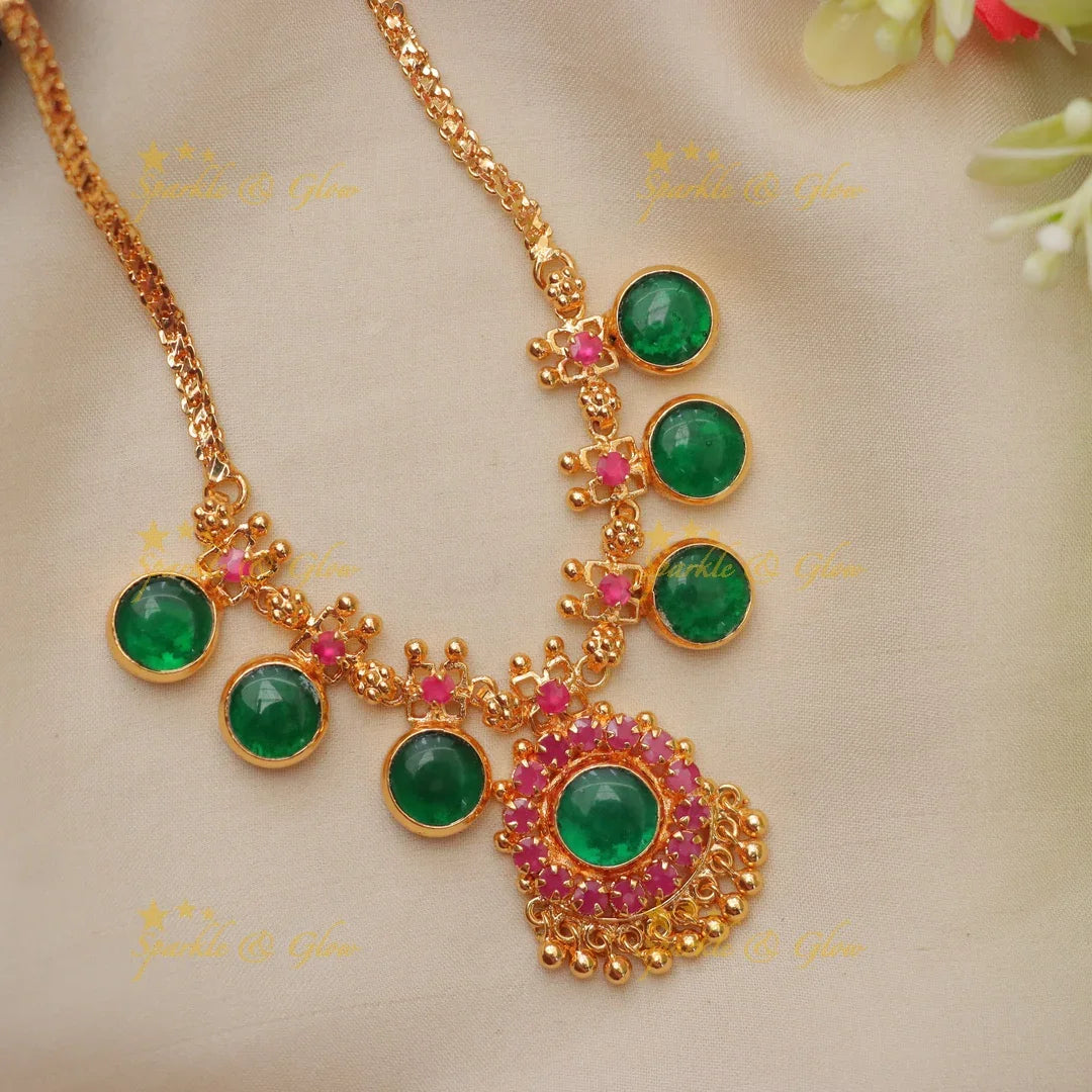 Kerala Style Palaka Necklace for Festive Glamour