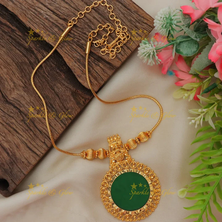 Kerala Lakshmi Pendant Necklace - Traditional Charm