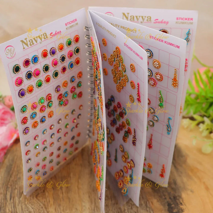 Multi-Shape Designer Bindi Pack - Festive Elegance