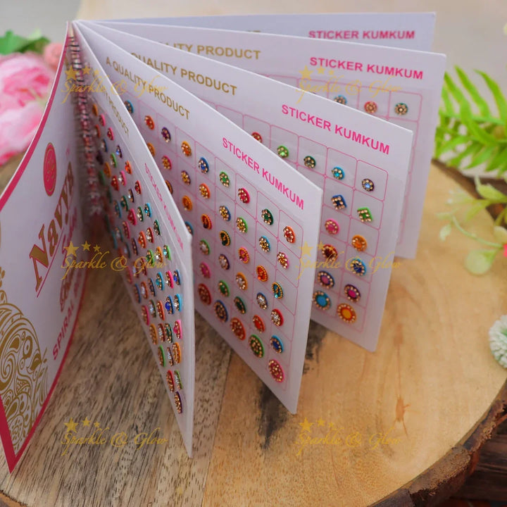 Navya Colorful Stone Bindi Book for Festive Elegance