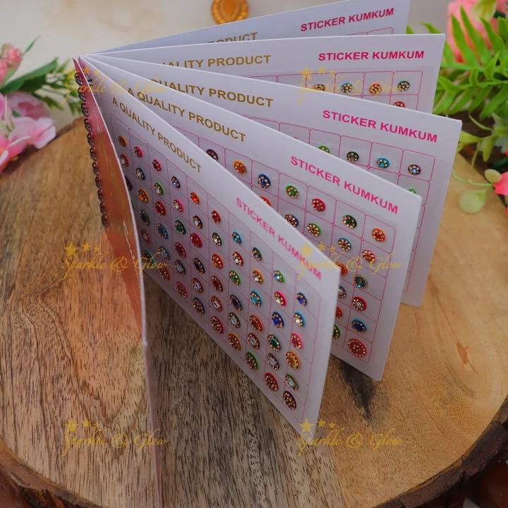 Navya Colorful Stone Bindi Book for Festive Elegance