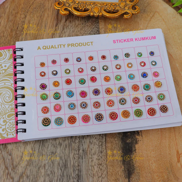 Navya Colorful Stone Bindi Book for Festive Elegance