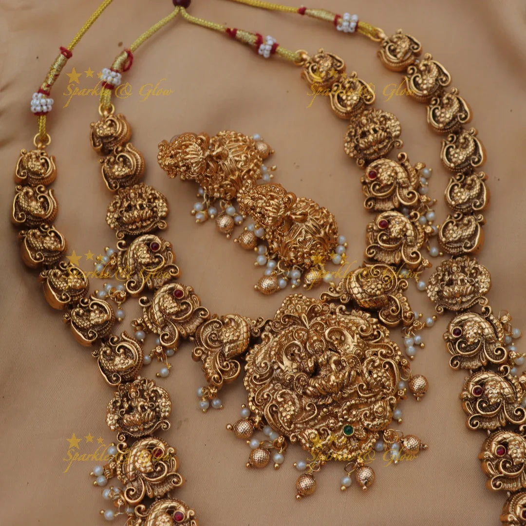 Lakshmi Peacock Necklace - Elegant Wedding Ornament