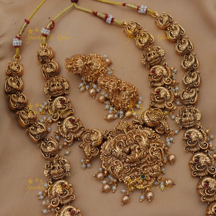 Lakshmi Peacock Necklace - Elegant Wedding Ornament