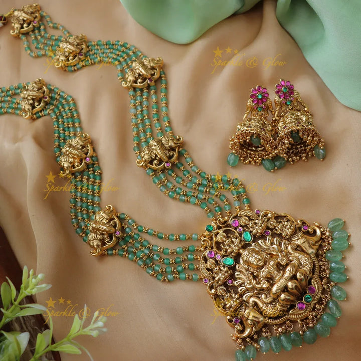 Buy Exquisite Mintgreen Lakshmi Necklace Online
