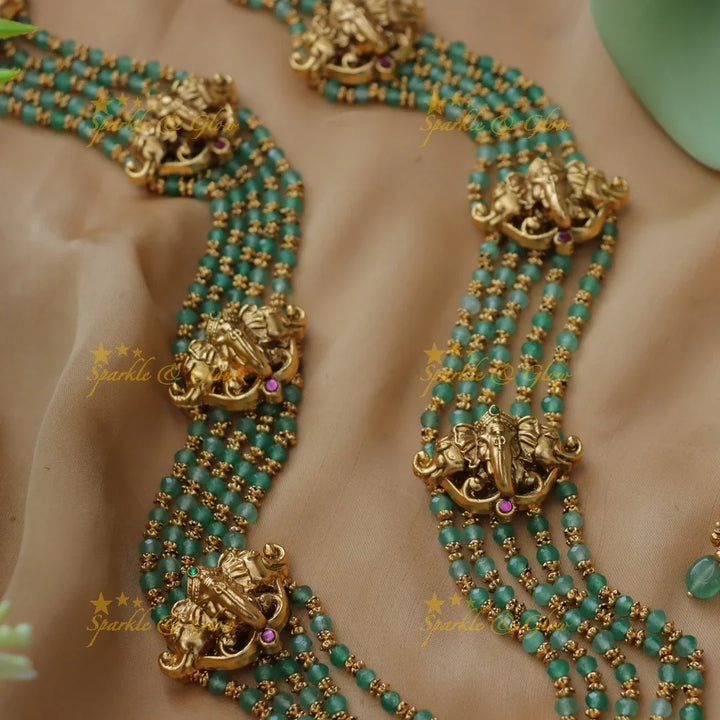 Buy Exquisite Mintgreen Lakshmi Necklace Online