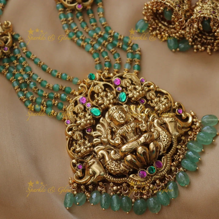 Buy Exquisite Mintgreen Lakshmi Necklace Online