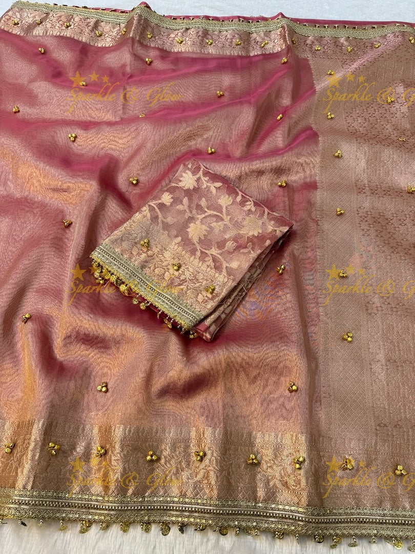 Exquisite Banarasi Tissue Organza Saree for Special Occasions