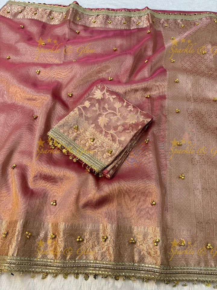 Exquisite Banarasi Tissue Organza Saree for Special Occasions