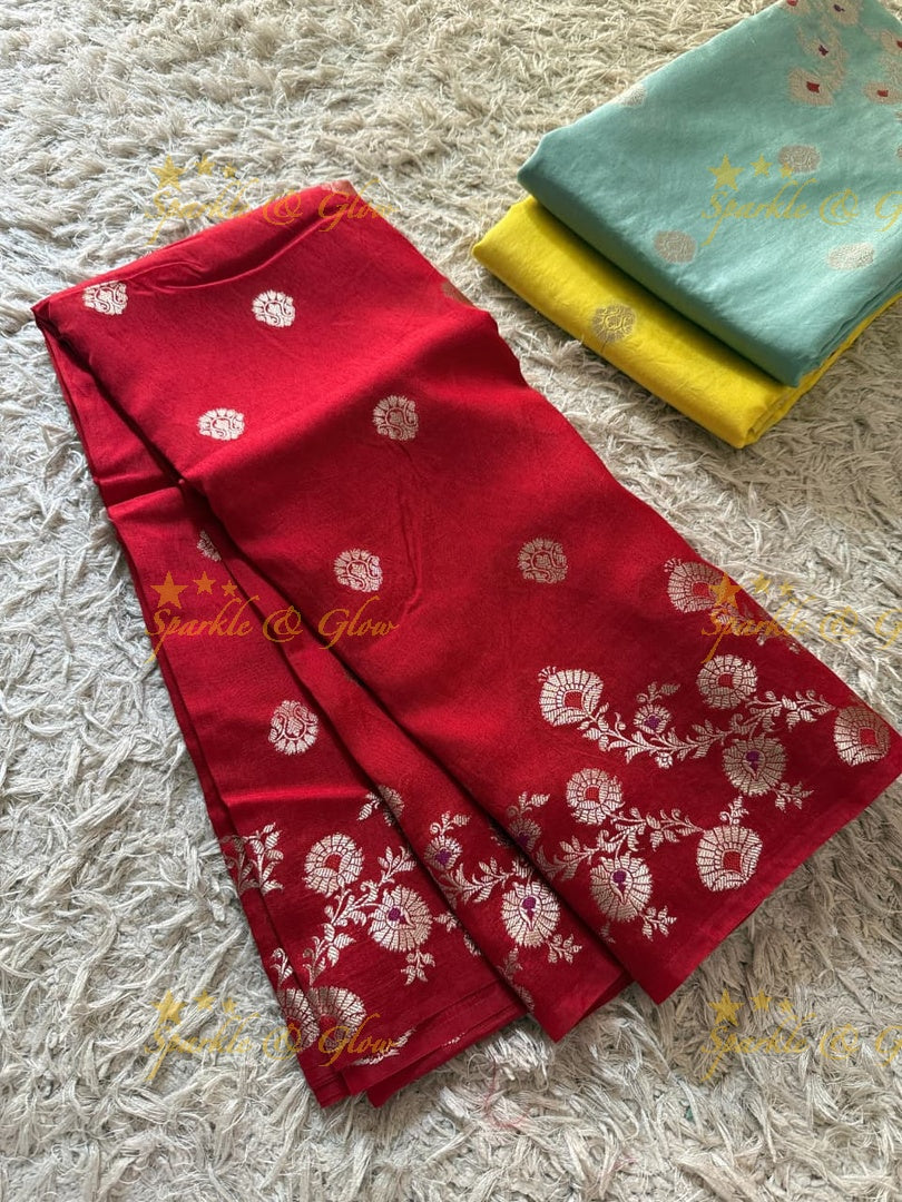 Luxury Banarasi Saree with Tissue Organza Fabric