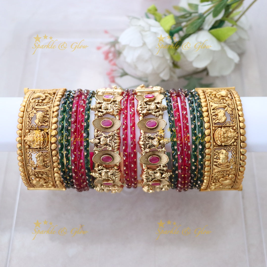 Exquisite Lakshmi Bangles - Premium Imitation Jewellery