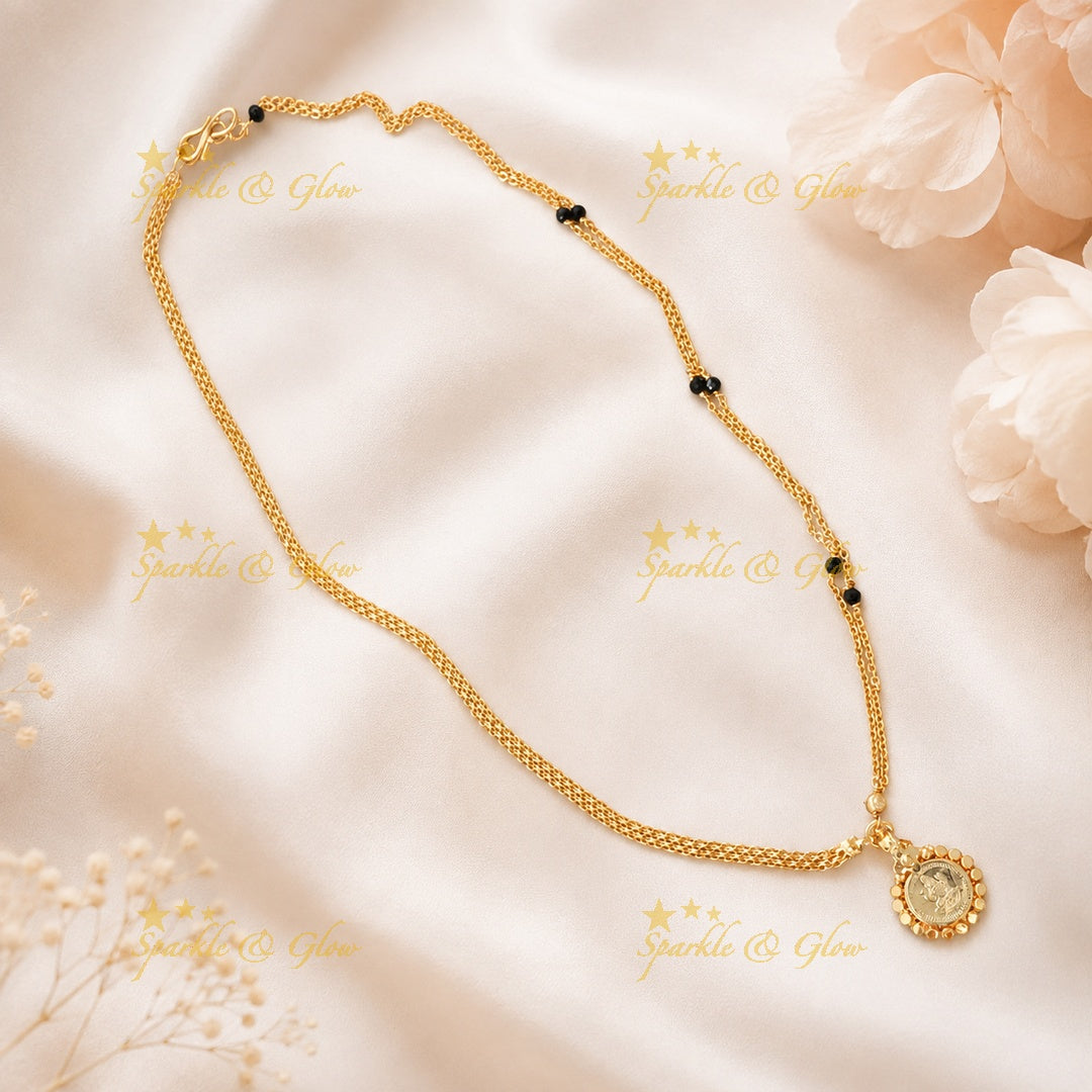 Exquisite Gold-Plated Mangal Sutra Necklace - New Arrival