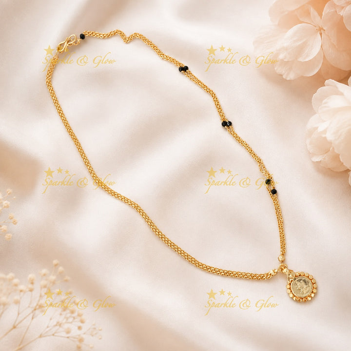 Exquisite Gold-Plated Mangal Sutra Necklace - New Arrival