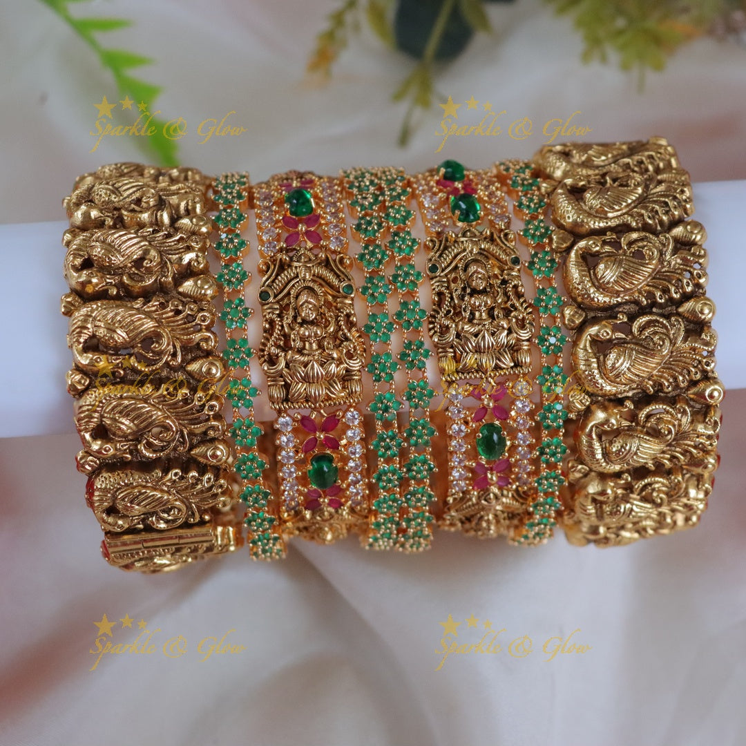 Exquisite Lakshmi Peacock Bangles for Bridal Elegance