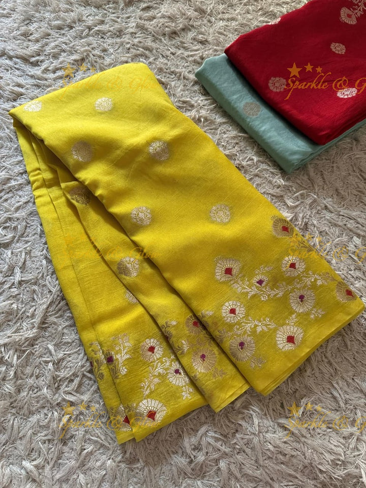 Luxury Banarasi Saree with Tissue Organza Fabric