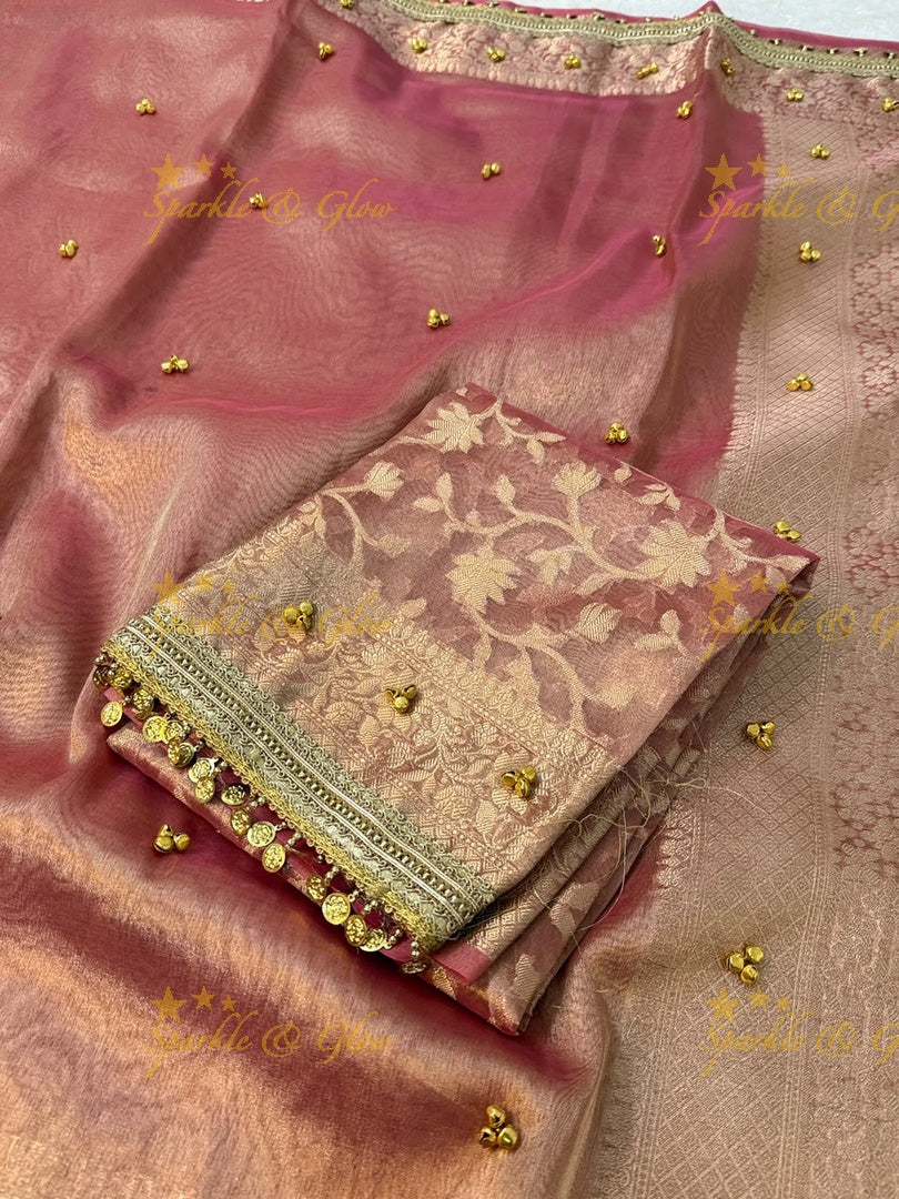 Exquisite Banarasi Tissue Organza Saree for Special Occasions