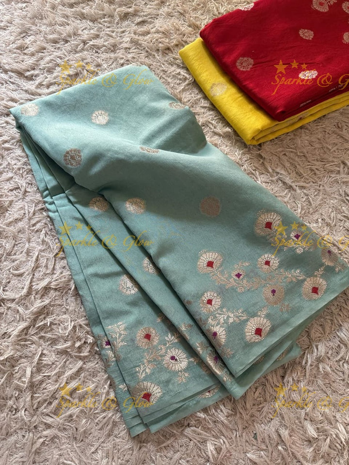 Luxury Banarasi Saree with Tissue Organza Fabric
