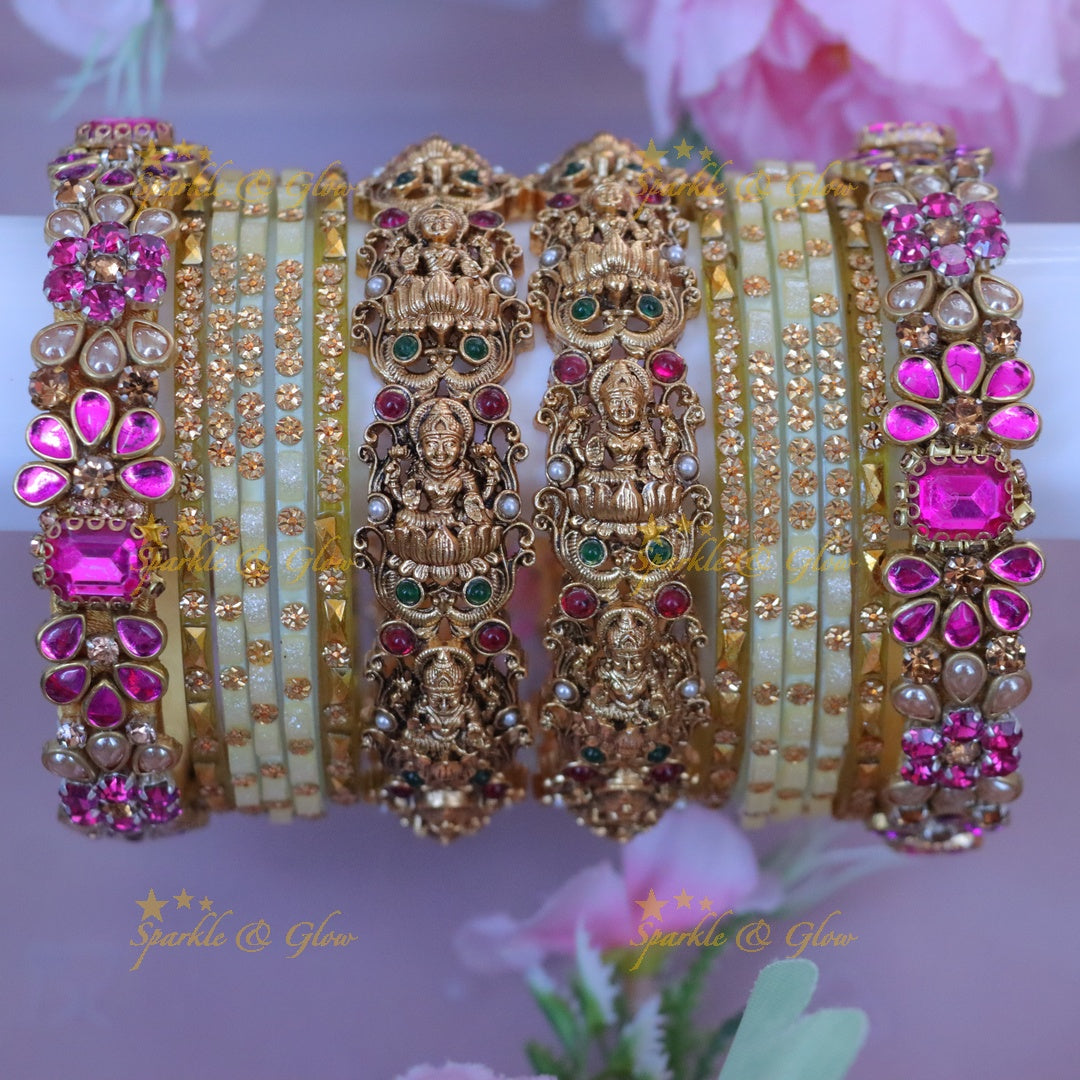 Exquisite Lakshmi Kundan Bangles for Weddings