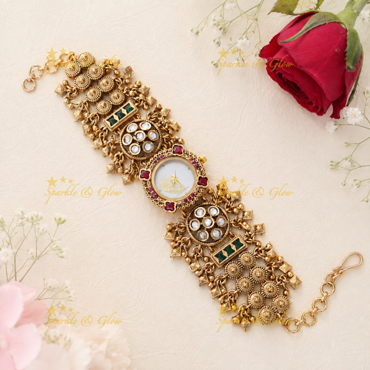 Exquisite Gold Heritage Watch Bracelet - Timeless Elegance