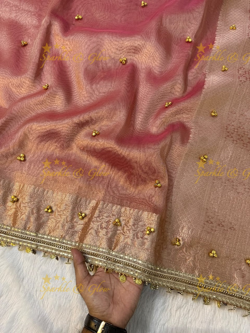 Exquisite Banarasi Tissue Organza Saree for Special Occasions