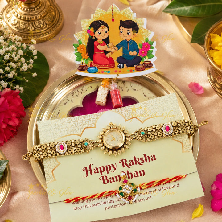 Exquisite Rakhi & Jewellery Set for Festive Gifting