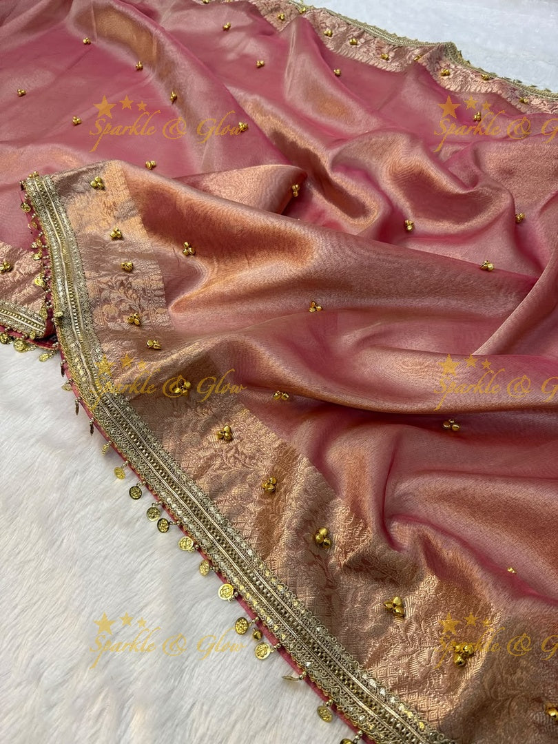Exquisite Banarasi Tissue Organza Saree for Special Occasions