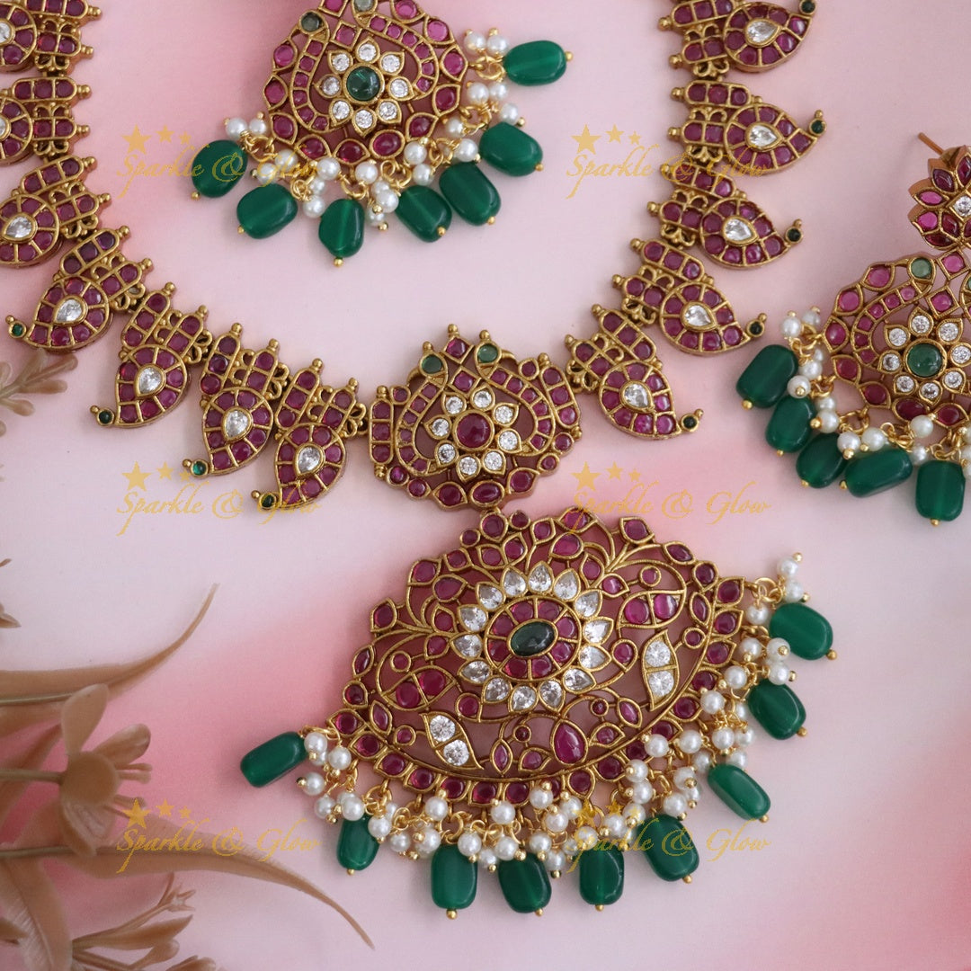 Premium Gold-Plated Necklace Set for Celebrations