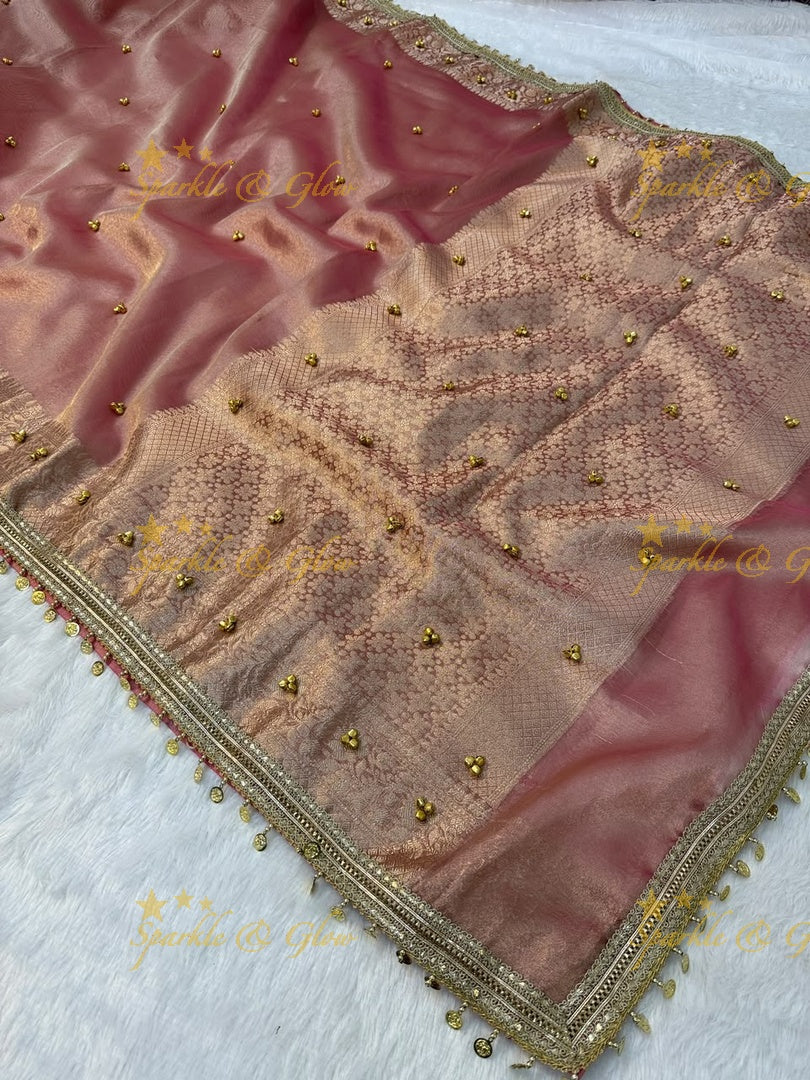 Exquisite Banarasi Tissue Organza Saree for Special Occasions