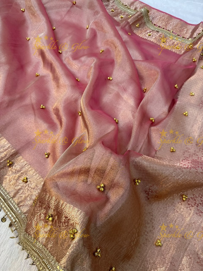 Exquisite Banarasi Tissue Organza Saree for Special Occasions