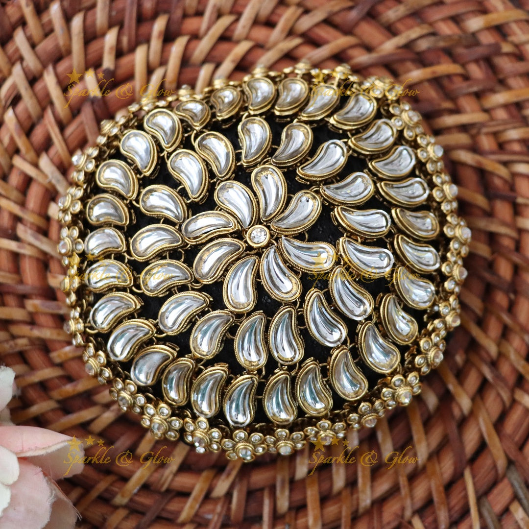 Elegant Gold Plated Hair Bun Accessory for Special Occasions