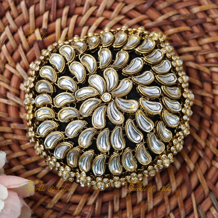 Elegant Gold Plated Hair Bun Accessory for Special Occasions