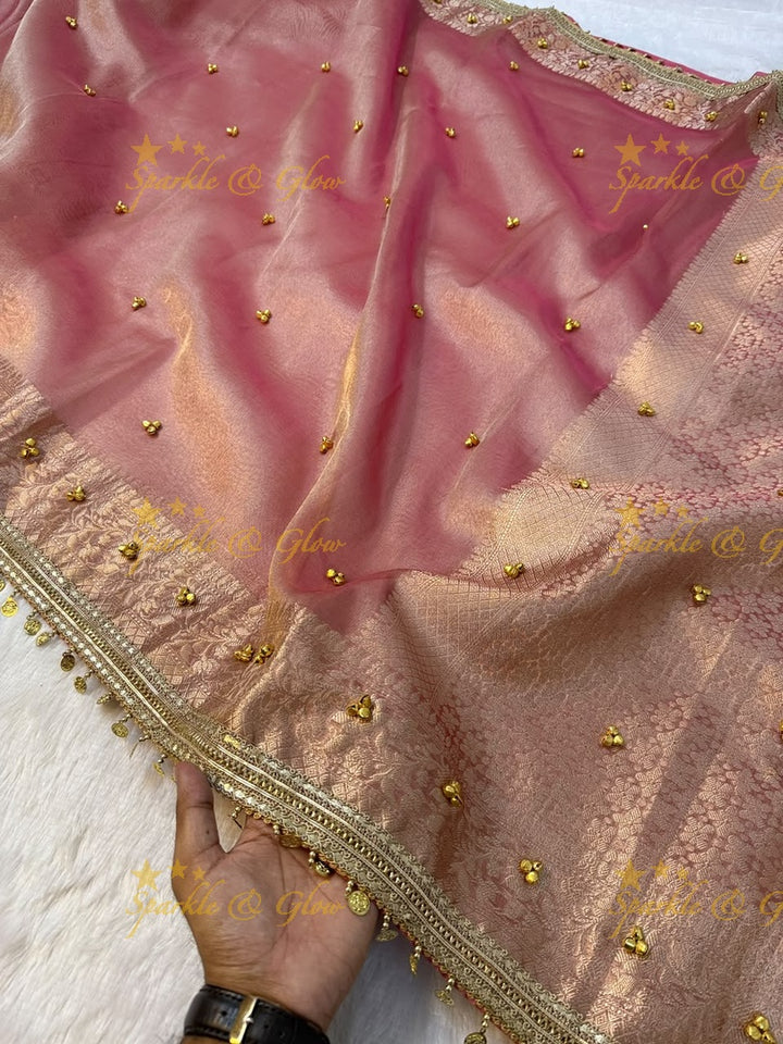Exquisite Banarasi Tissue Organza Saree for Special Occasions