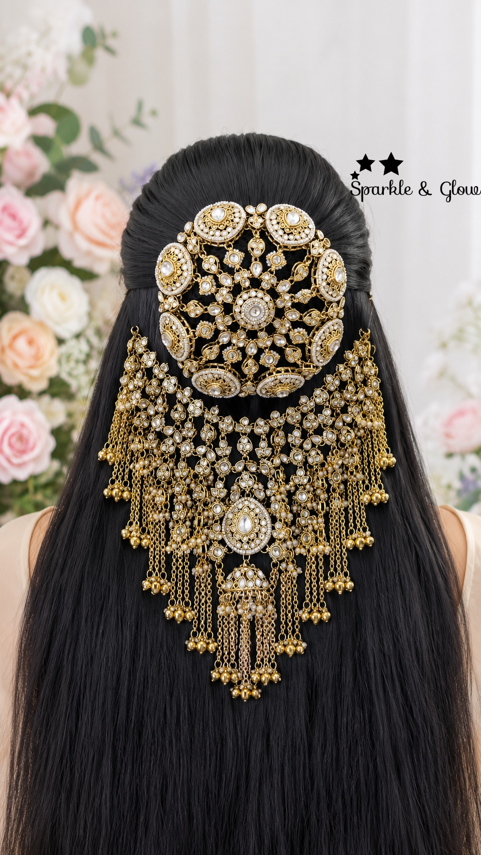 Exquisite Gold Hair Adornment for Festive Occasions