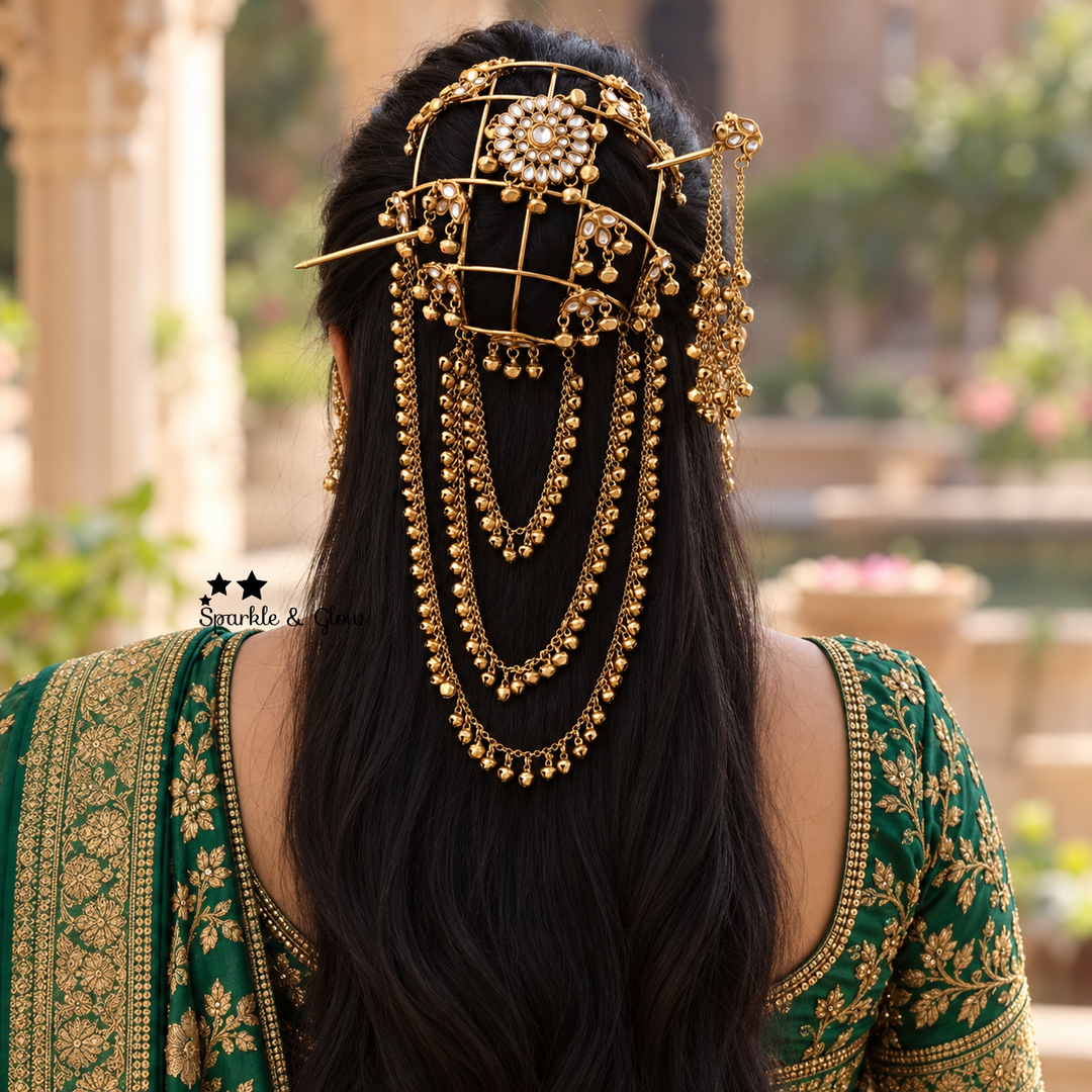Exquisite Gold Bridal Hair Accessory | Sparkle & Glow