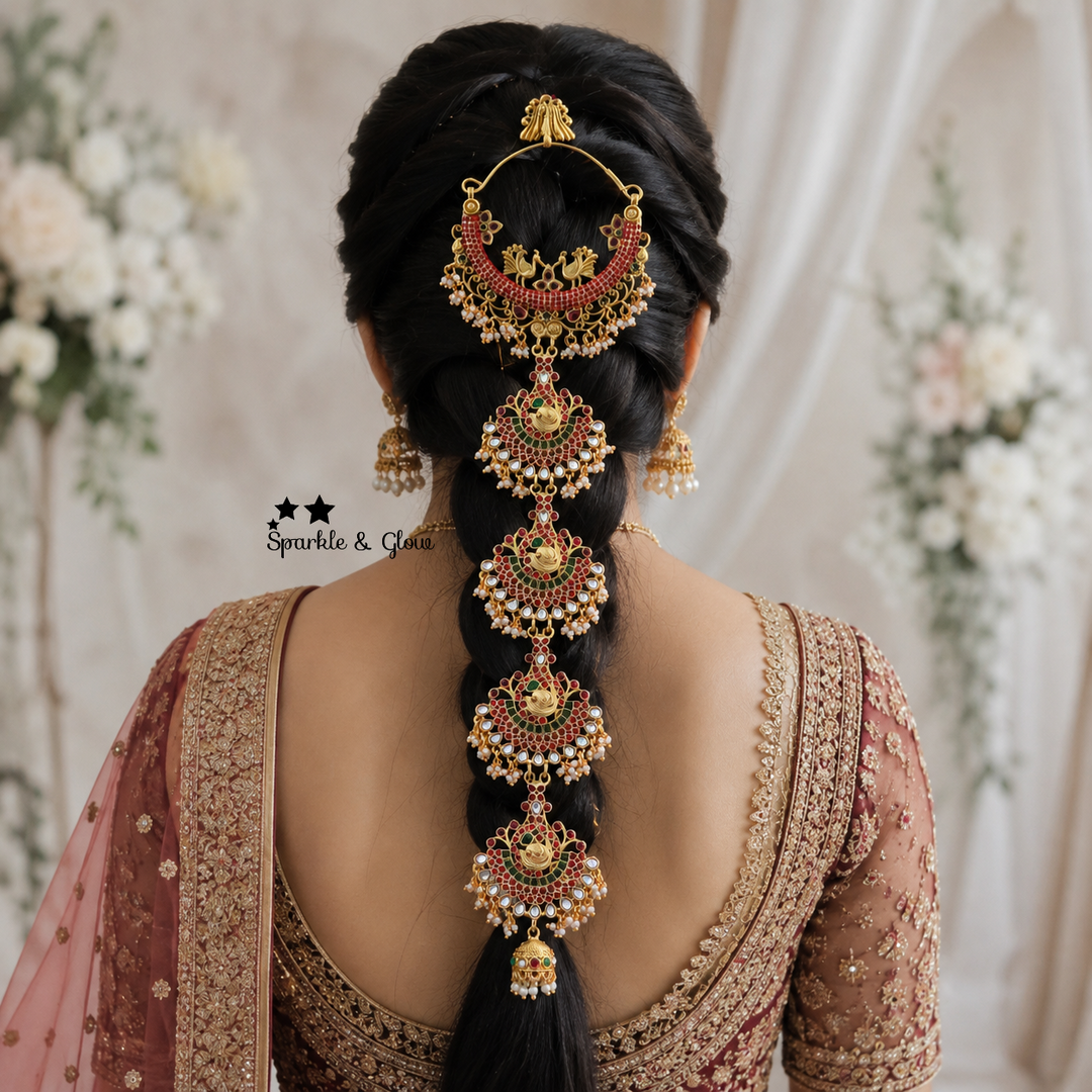Intricate Floral Peacock Jadabilla Design
