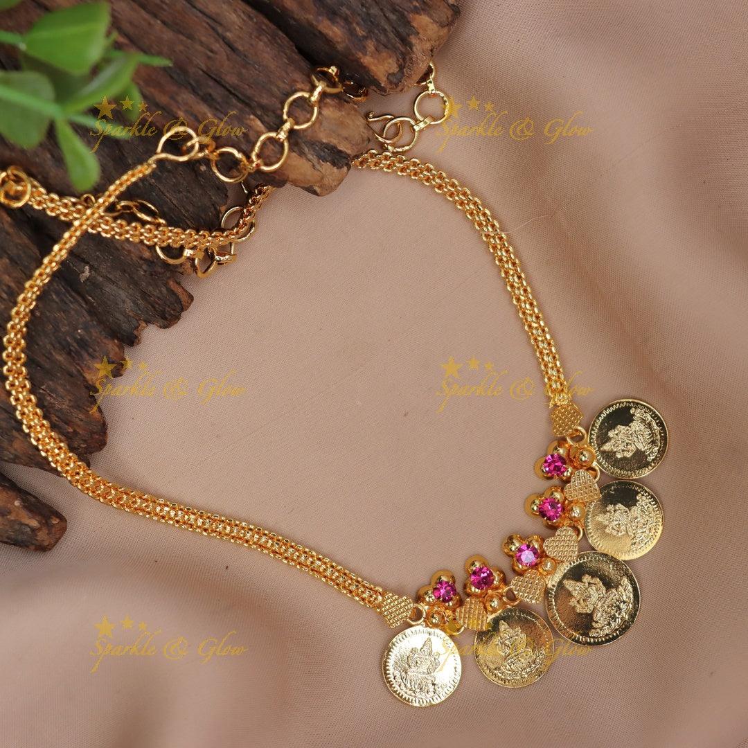 Kerala Lakshmi Coin Necklace | Premium Festive Jewelry
