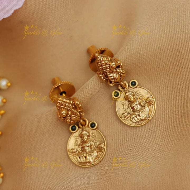 Luxurious Pearl Lakshmi Coin Necklace - New Collection