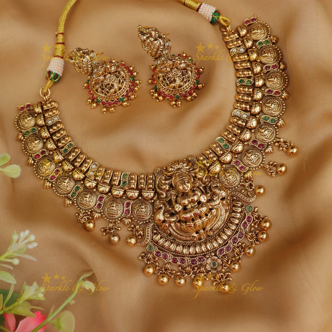 Lakshmi Coin Necklace - Premium & Ideal for Weddings