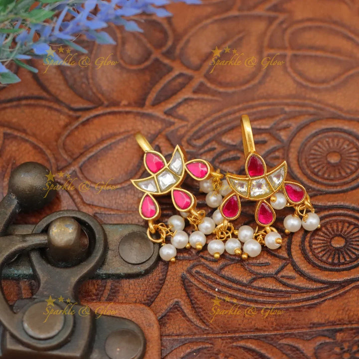 Exquisite Jadau Kundan Bugadi Earrings for Festive Elegance