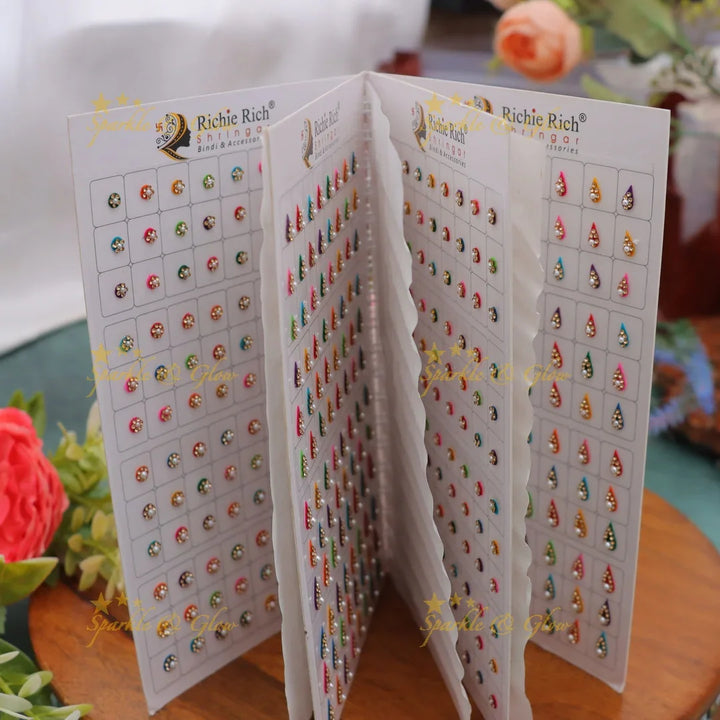 Vibrant Stone Bindi Book for Festive Elegance