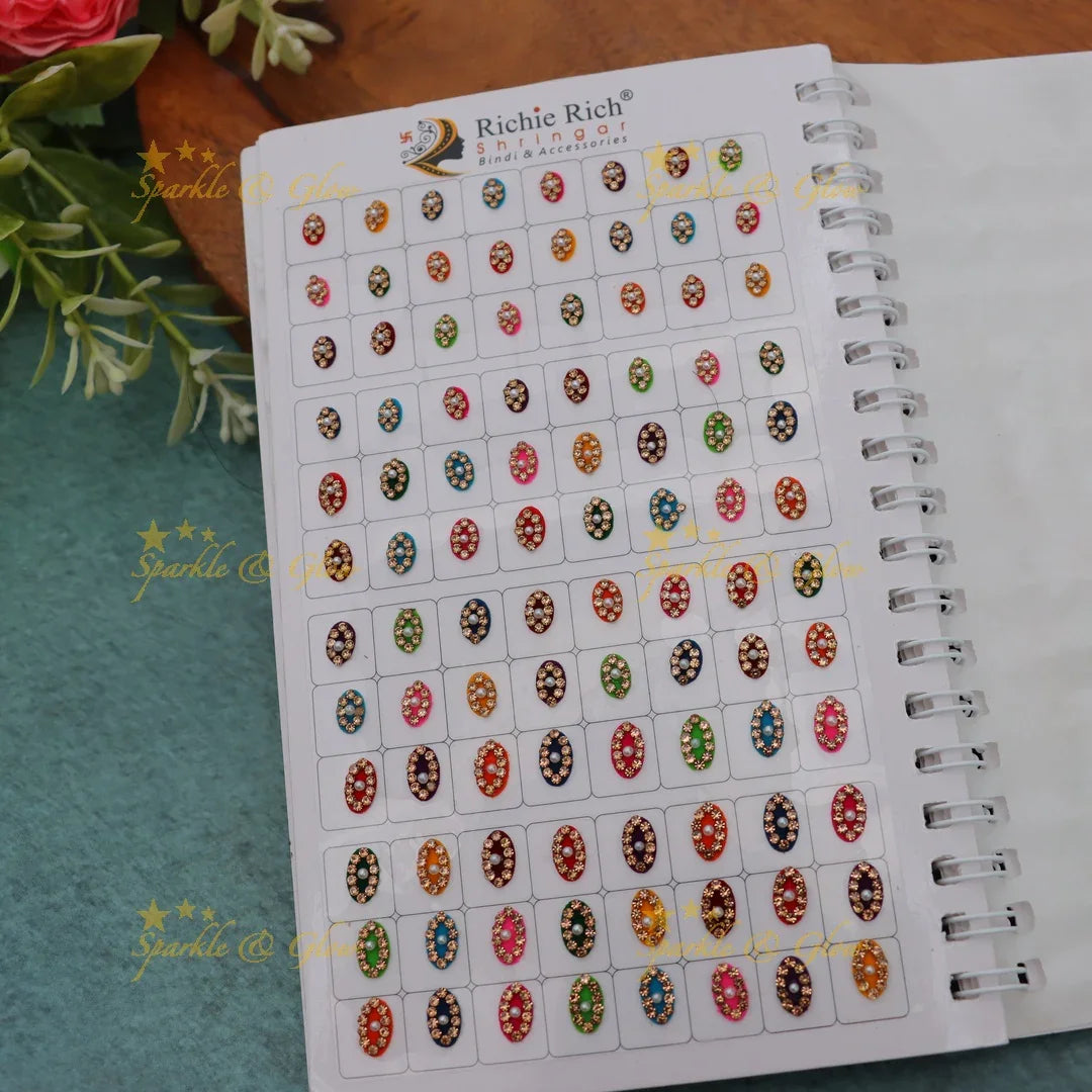 Vibrant Stone Bindi Book for Festive Elegance