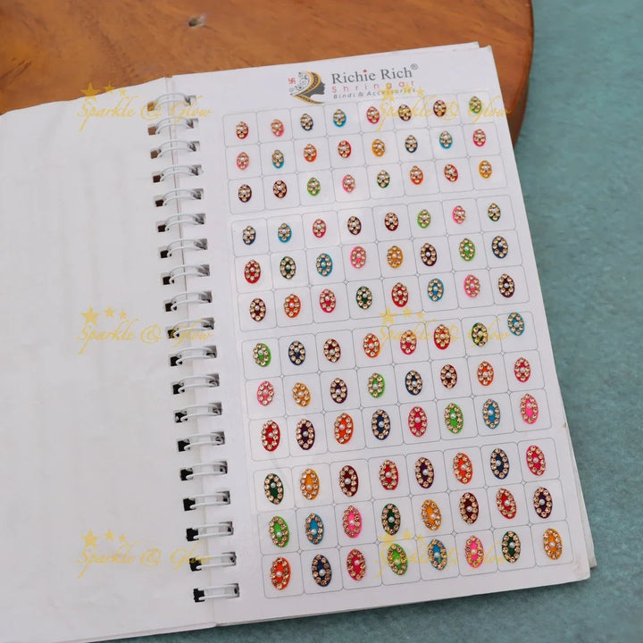 Vibrant Stone Bindi Book for Festive Elegance